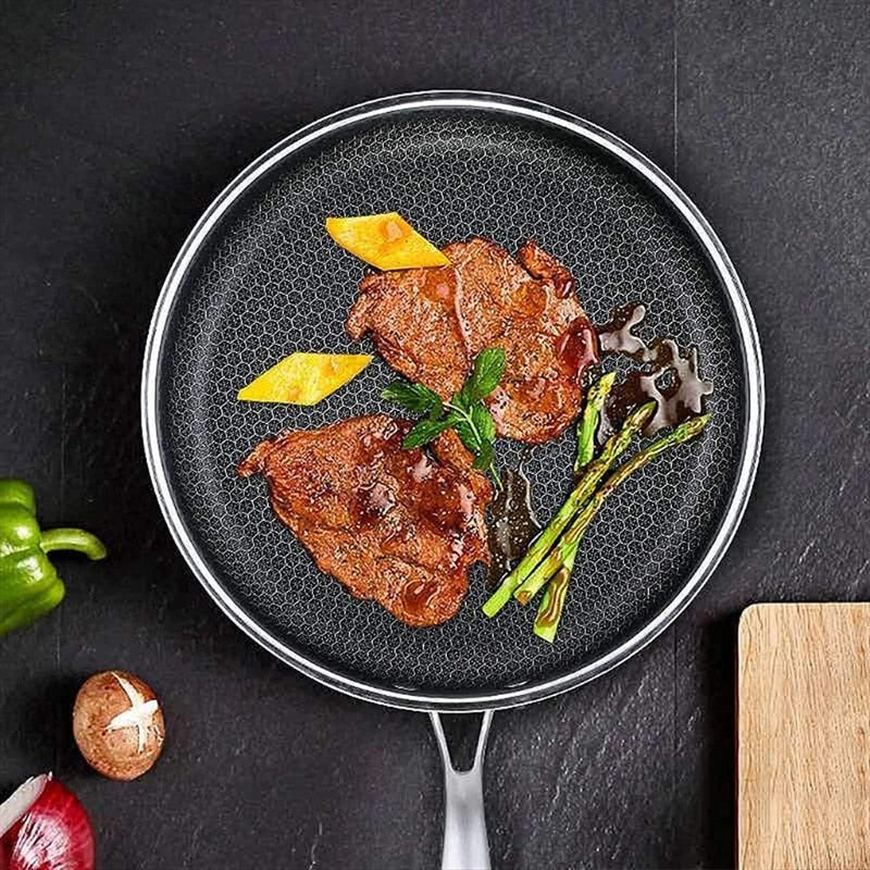 Padella antiaderente in acciaio inox 30 cm