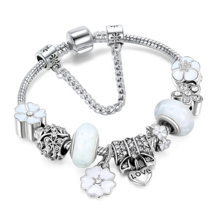 Bracciale con ciondoli in lega galvanizzata unico Love
