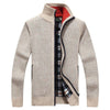 Maglione da uomo in maglia con cerniera per calore e stile