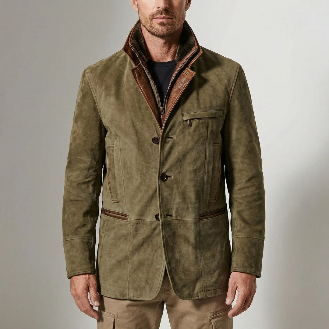Heritawn - Giacca da uomo con bottoni, ispirata alla tradizione