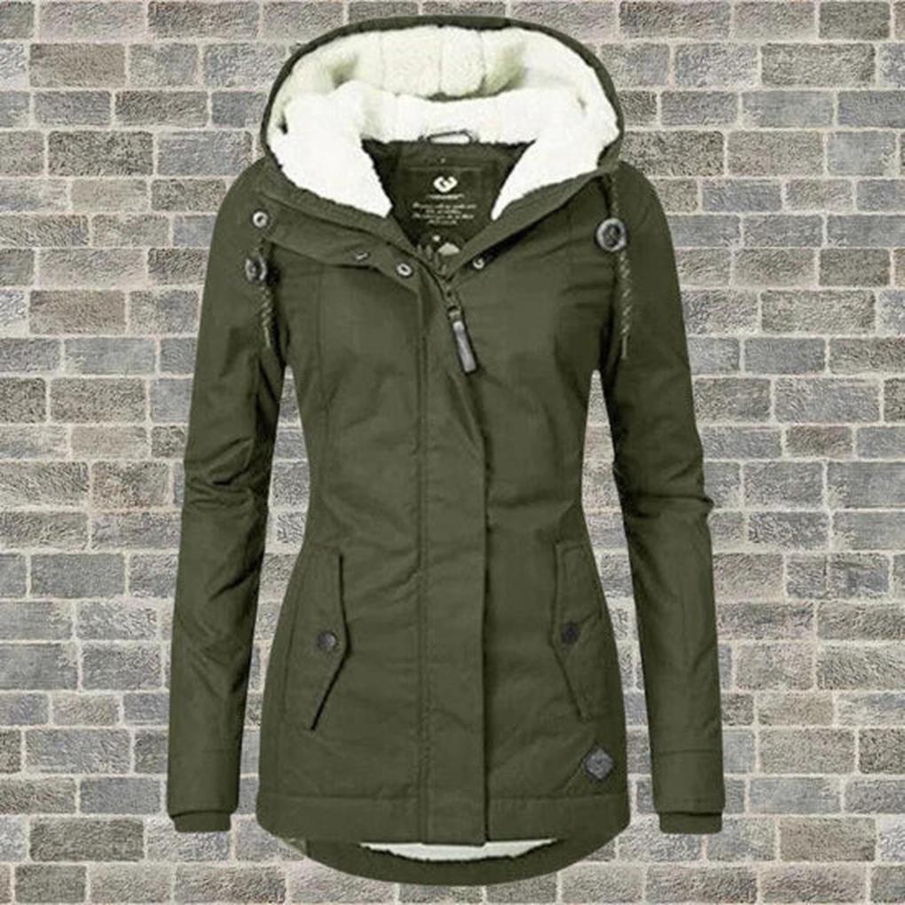 Cappotto Invernale con Cappuccio da Donna – Strato Pratico per il Freddo