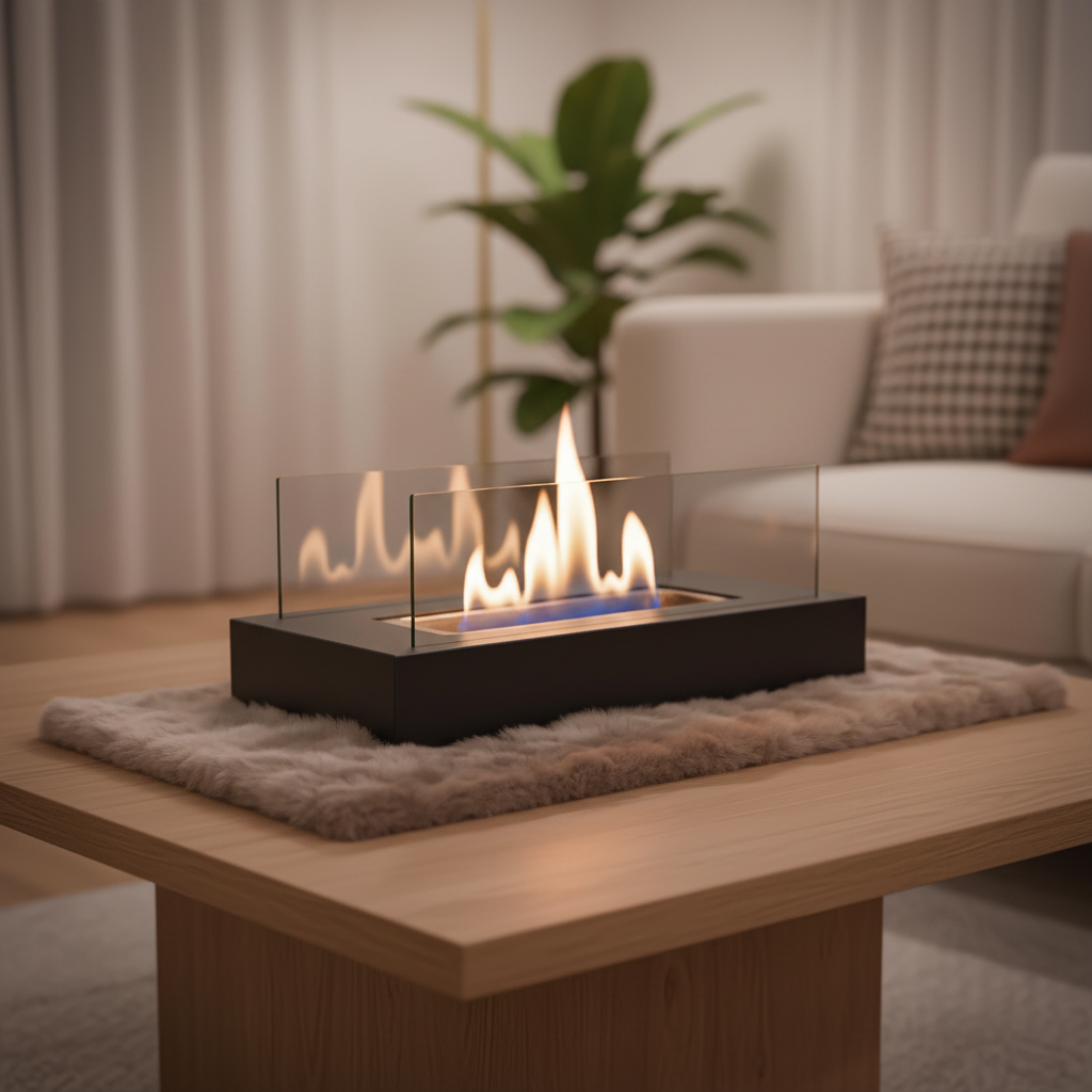 Braciere da tavolo decorativo per interni ed esterni
