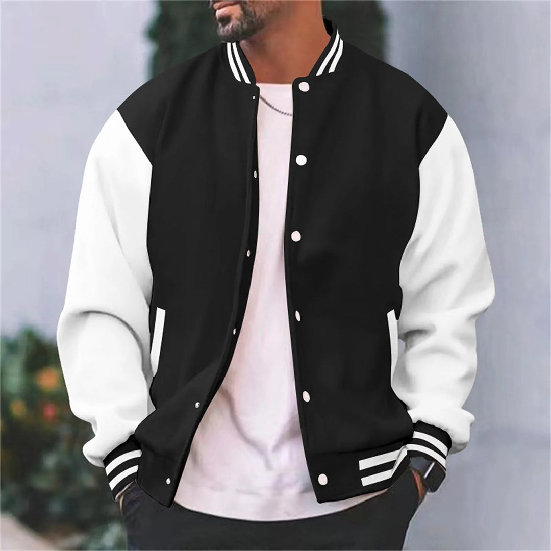 Giacca da baseball casual da uomo per l'autunno