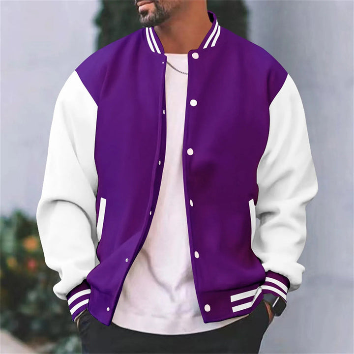 Giacca da baseball casual da uomo per l'autunno