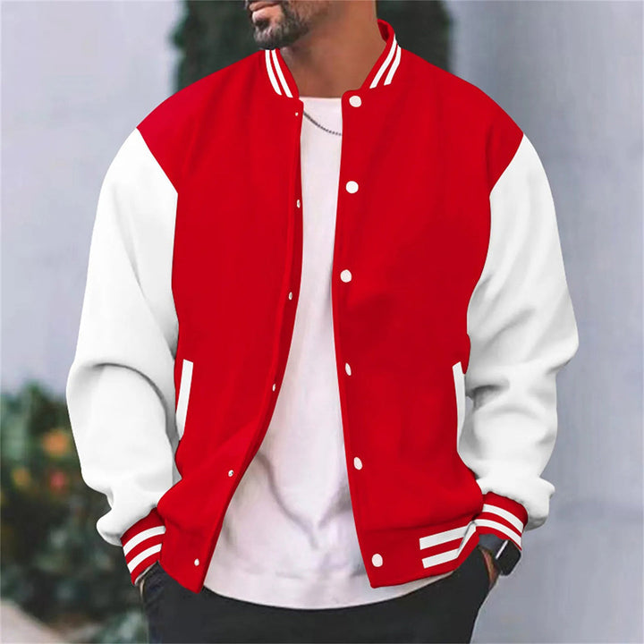 Giacca da baseball casual da uomo per l'autunno