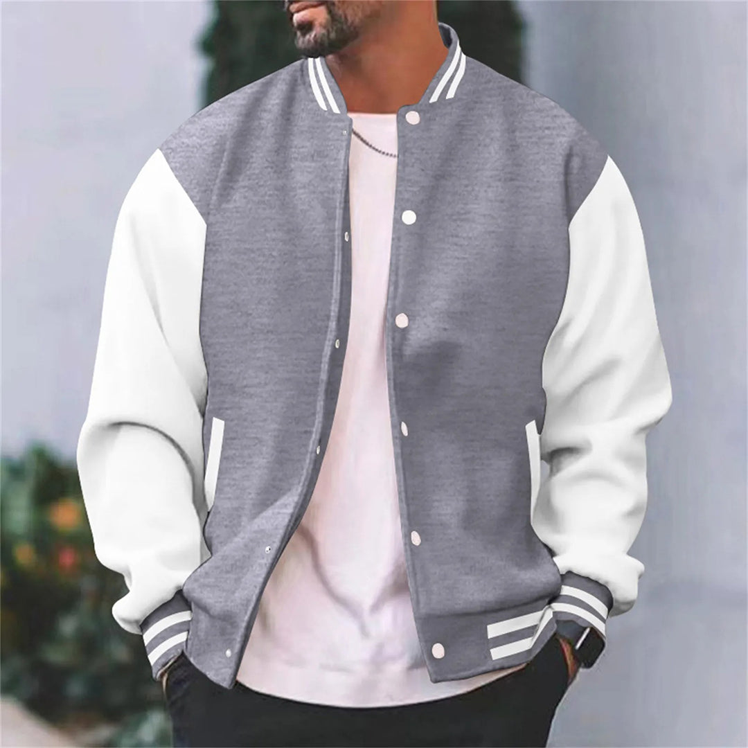 Giacca da baseball casual da uomo per l'autunno
