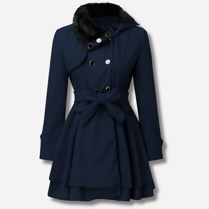 Cappotto Invernale da Donna con Bottoni e Cintura