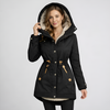 Parka Donna con Cappuccio Foderato e Vita con Cordino