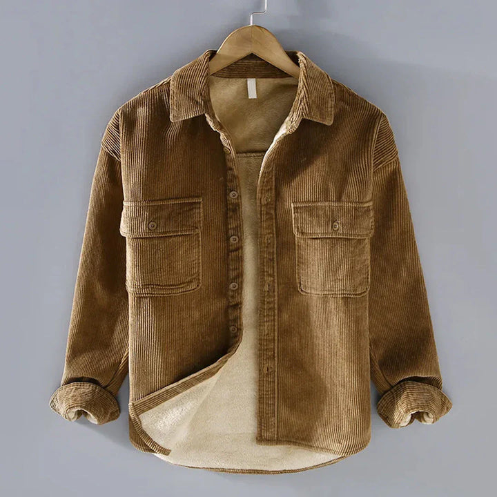 Camicia in velluto a coste: camicia da uomo calda, vintage e casual