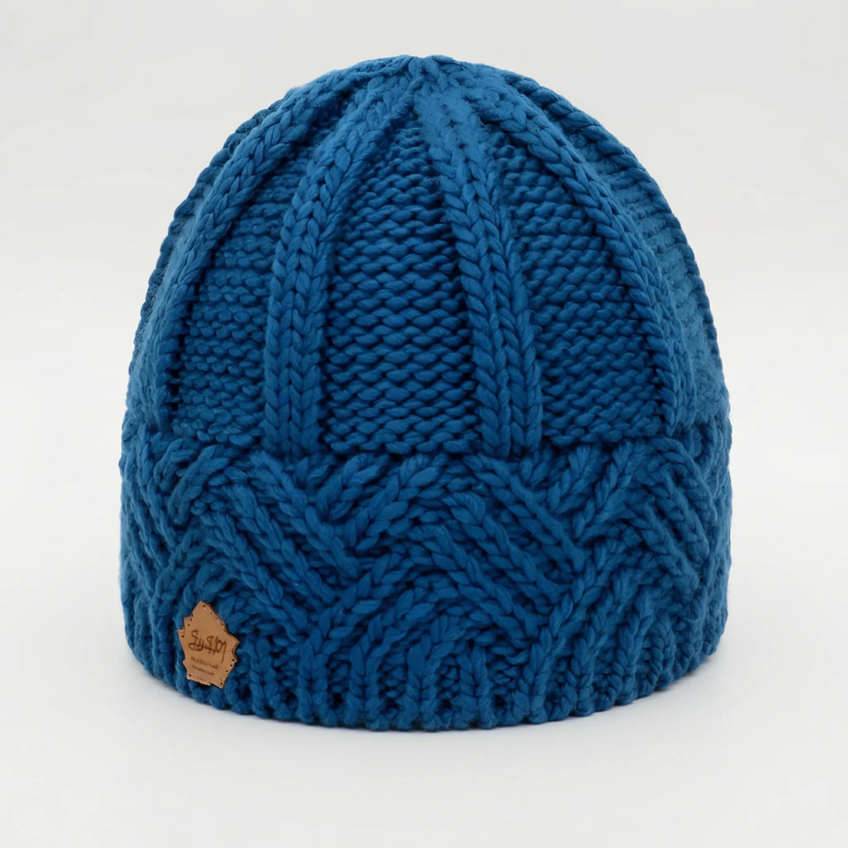 Cappello in Maglia a Coste con Ribattitura