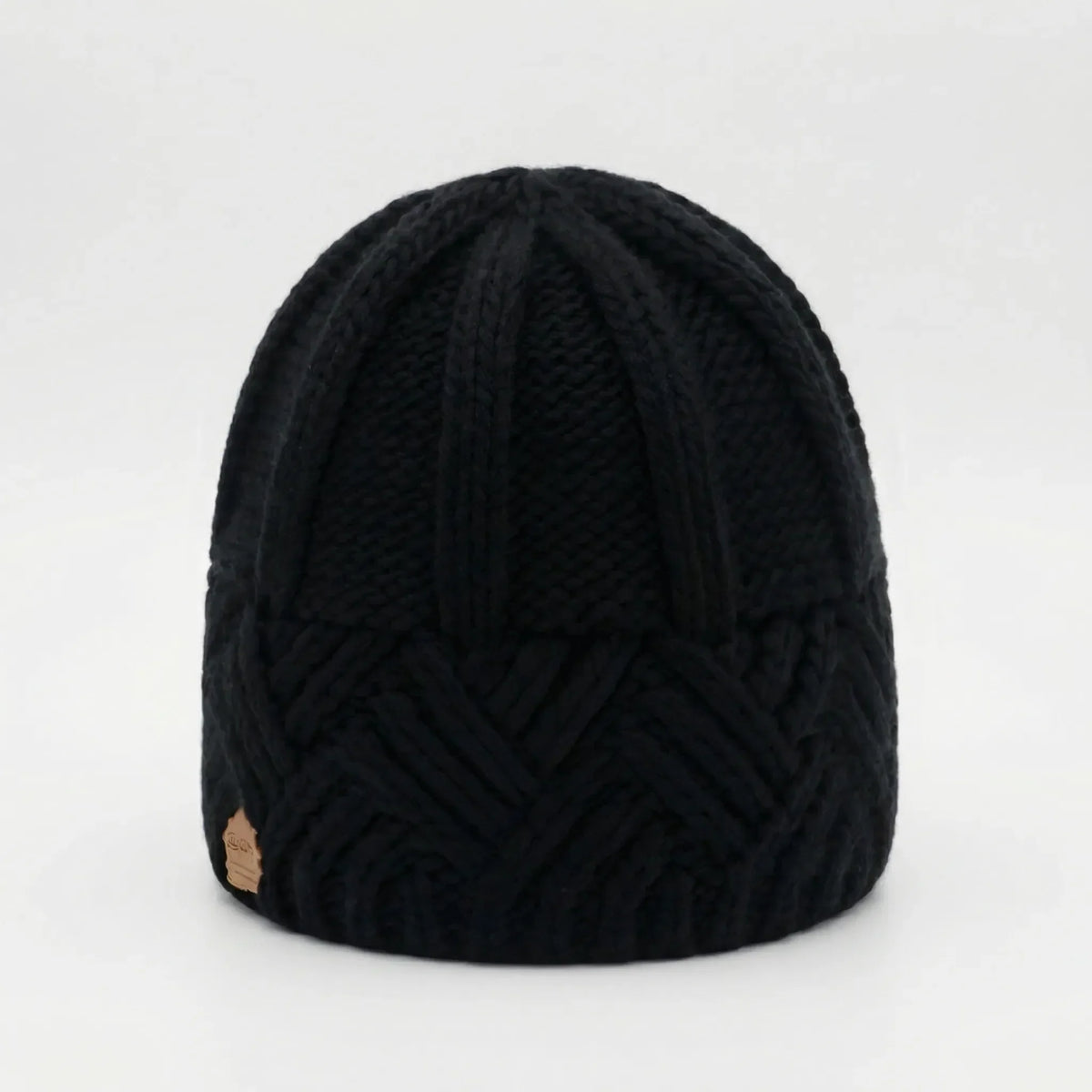 Cappello in Maglia a Coste con Ribattitura