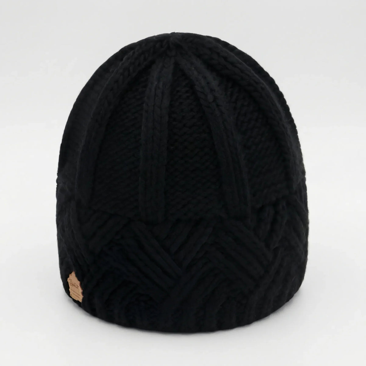 Cappello in Maglia a Coste con Ribattitura
