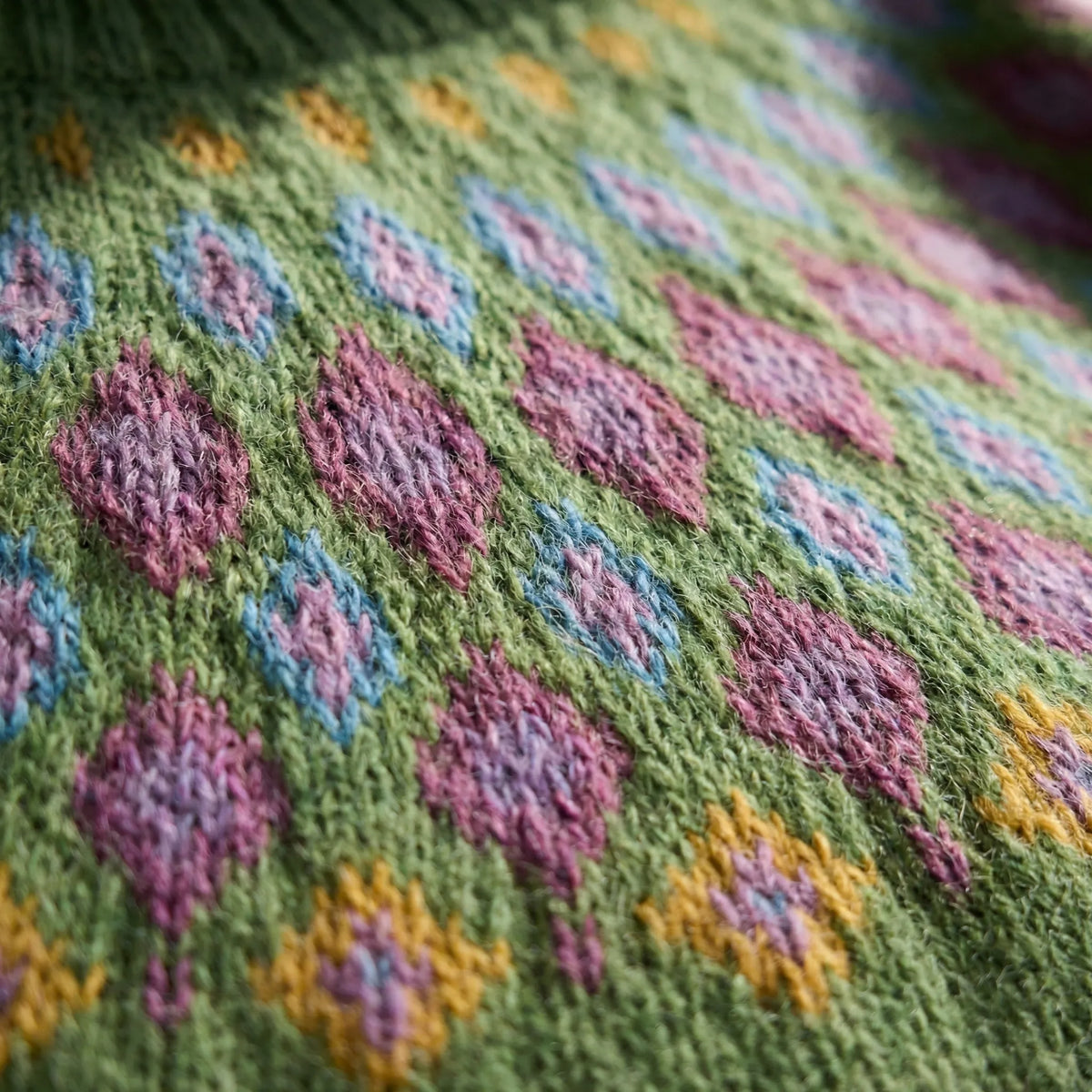 Maglione a Collo Crew Stampato Fair Isle per Donne