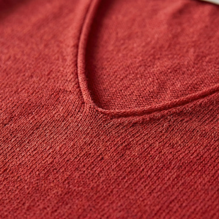 Knivara - Top in maglia con scollo a V da donna