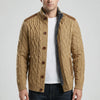 Cardigan in Maglia a Cavo Foderato in Felpa