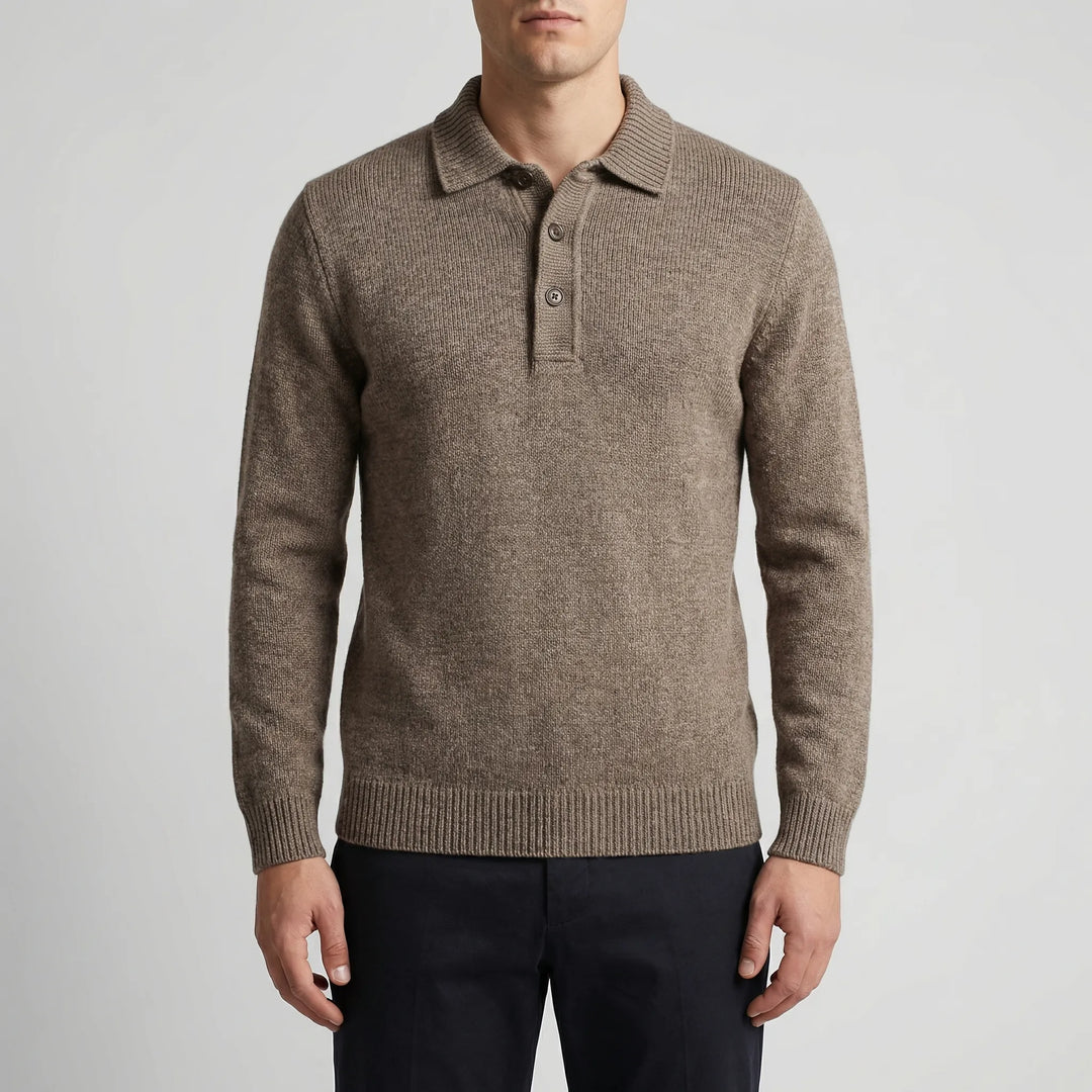 Krestol - Polo a maniche lunghe in maglia fine