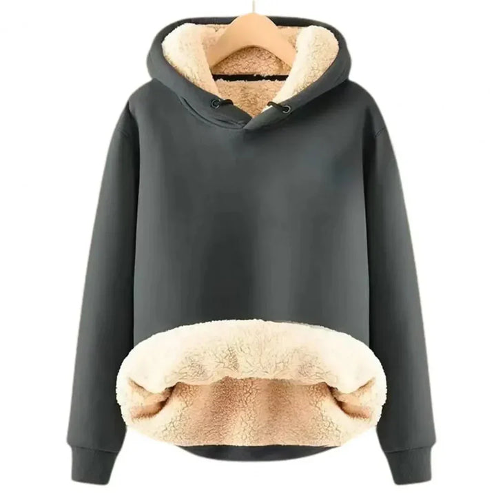 Felpa con cappuccio da donna morbida e calda con comoda fodera in pile