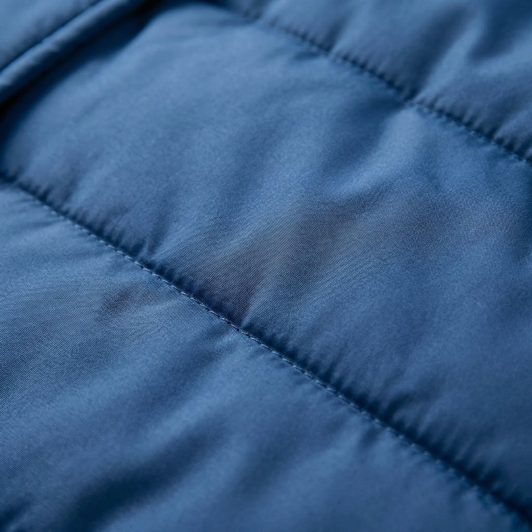 Layriva - Gilet imbottito lungo senza maniche con cappuccio