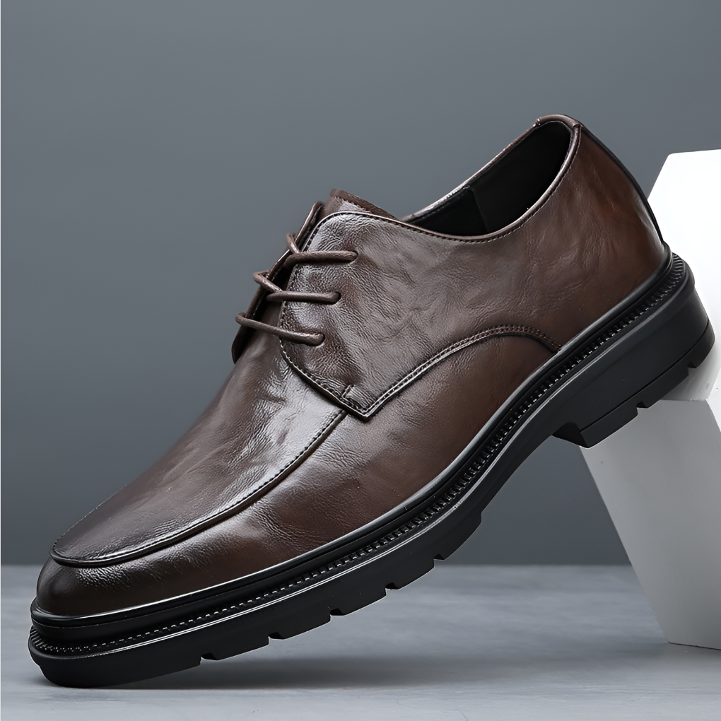 Scarpe Oxford stringate in similpelle da uomo