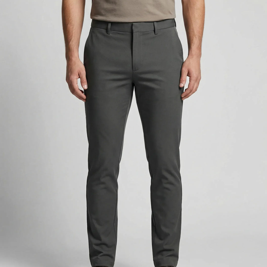Linext - Pantaloni eleganti a vita media e gamba dritta