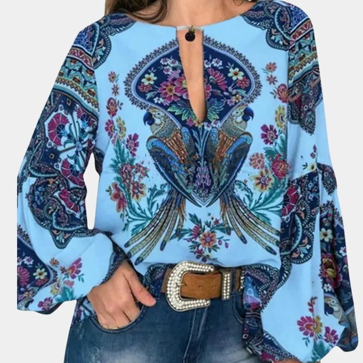 Blusa Floreale Leggera da Donna