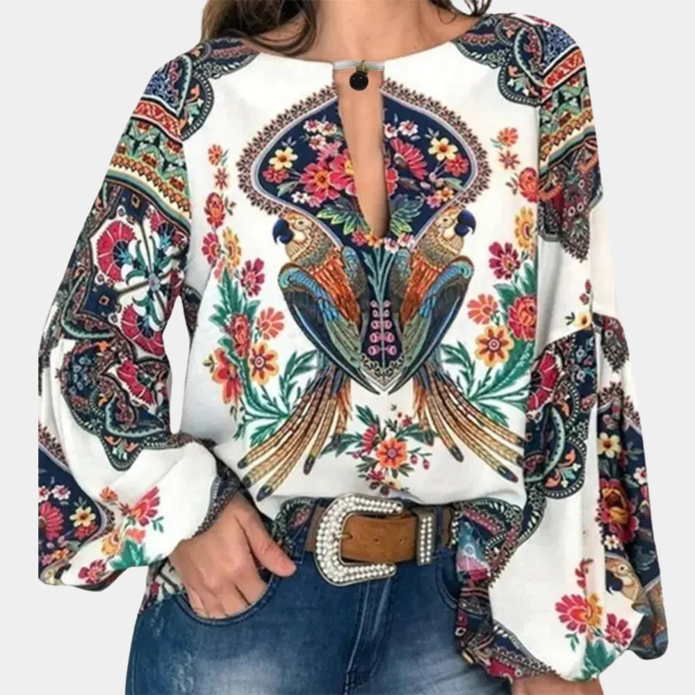 Blusa Floreale Leggera da Donna