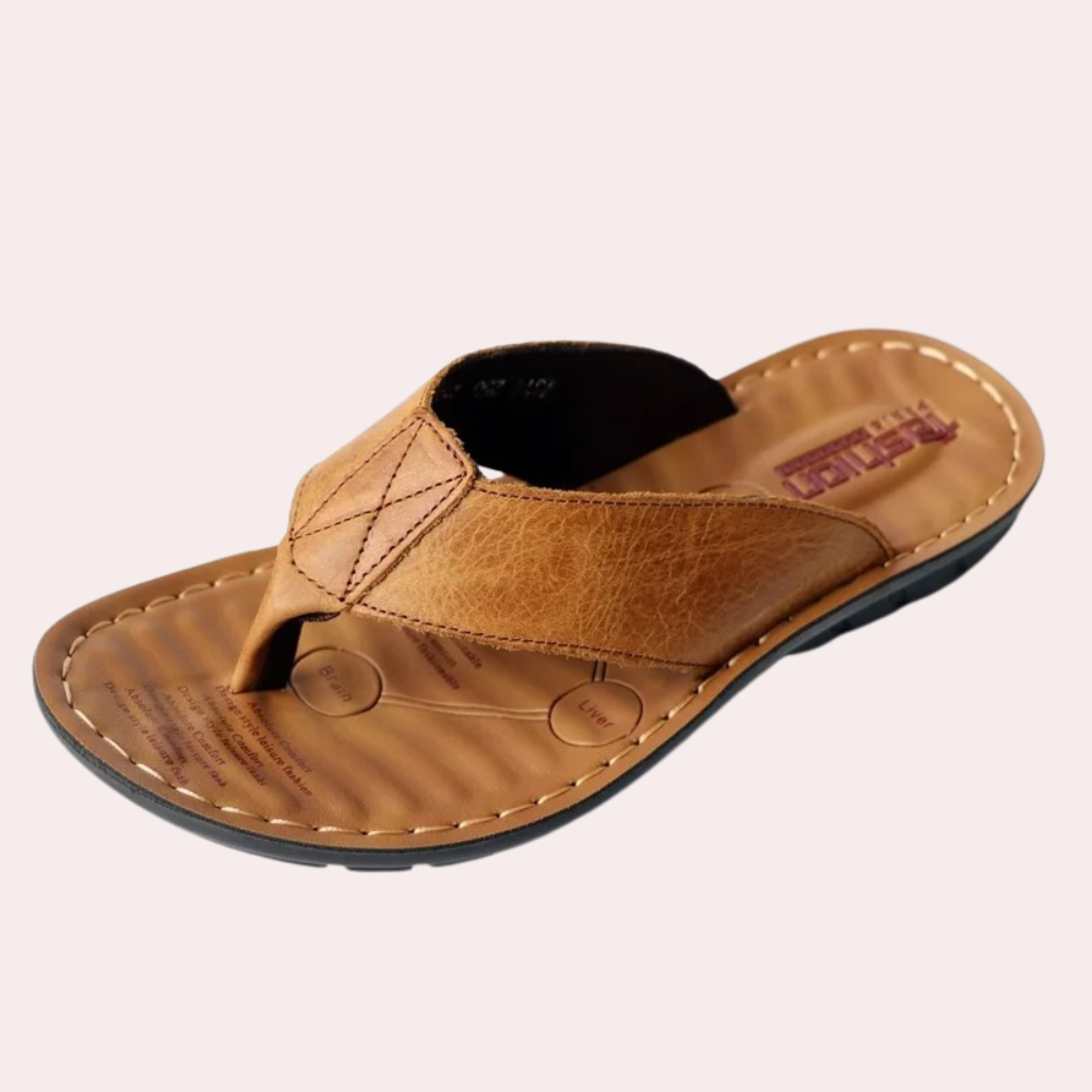 Ciabatte casual in pelle da uomo
