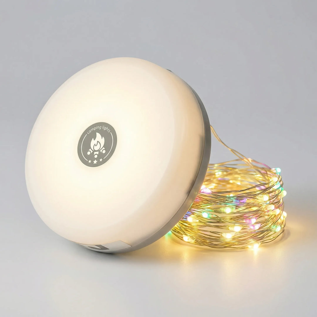 Camplix - Lampada da campeggio retrattile 4 in 1 per esterni