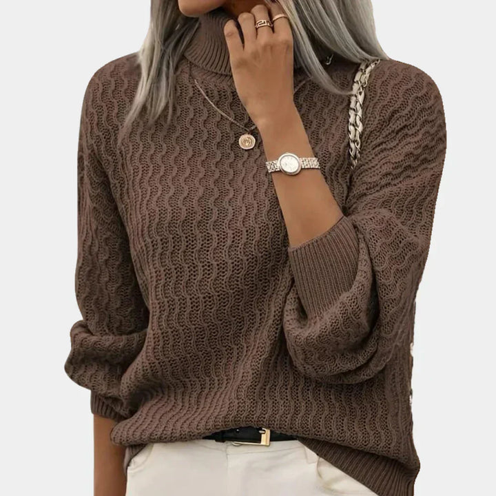 Maglione Collo Alto Argyle Classico per Donne