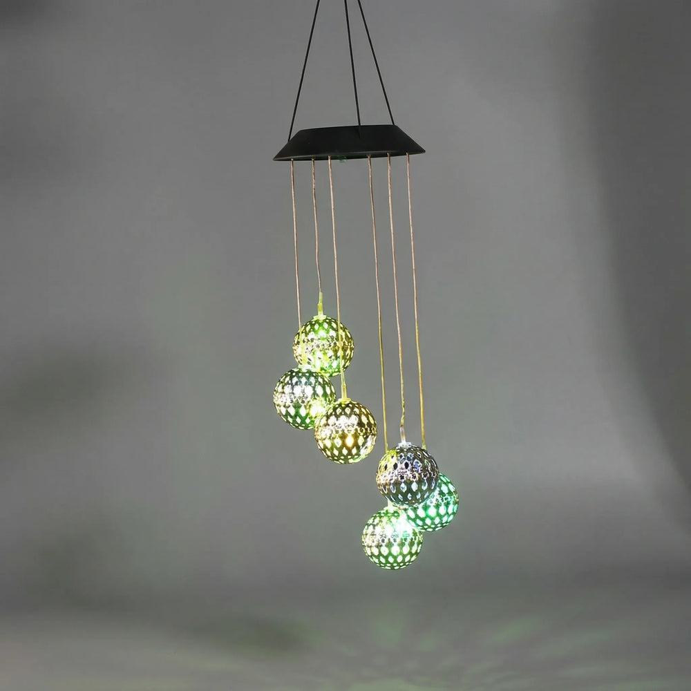 Lumiorb - Campanelli a vento a sfera con cambio di colore ad energia solare