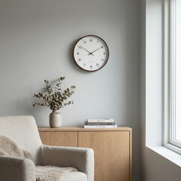 Lunvik - Orologio da parete rotondo minimalista in stile scandinavo