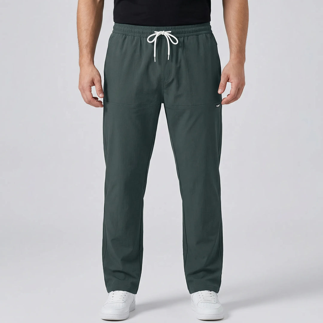 Luxtrend - Pantaloni a gamba dritta con elastico in vita