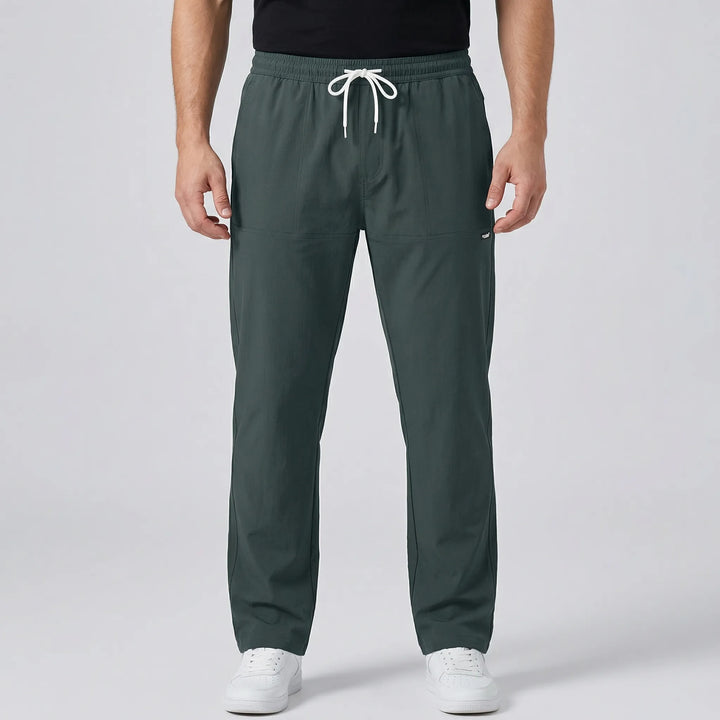 Luxtrend - Pantaloni a gamba dritta con elastico in vita
