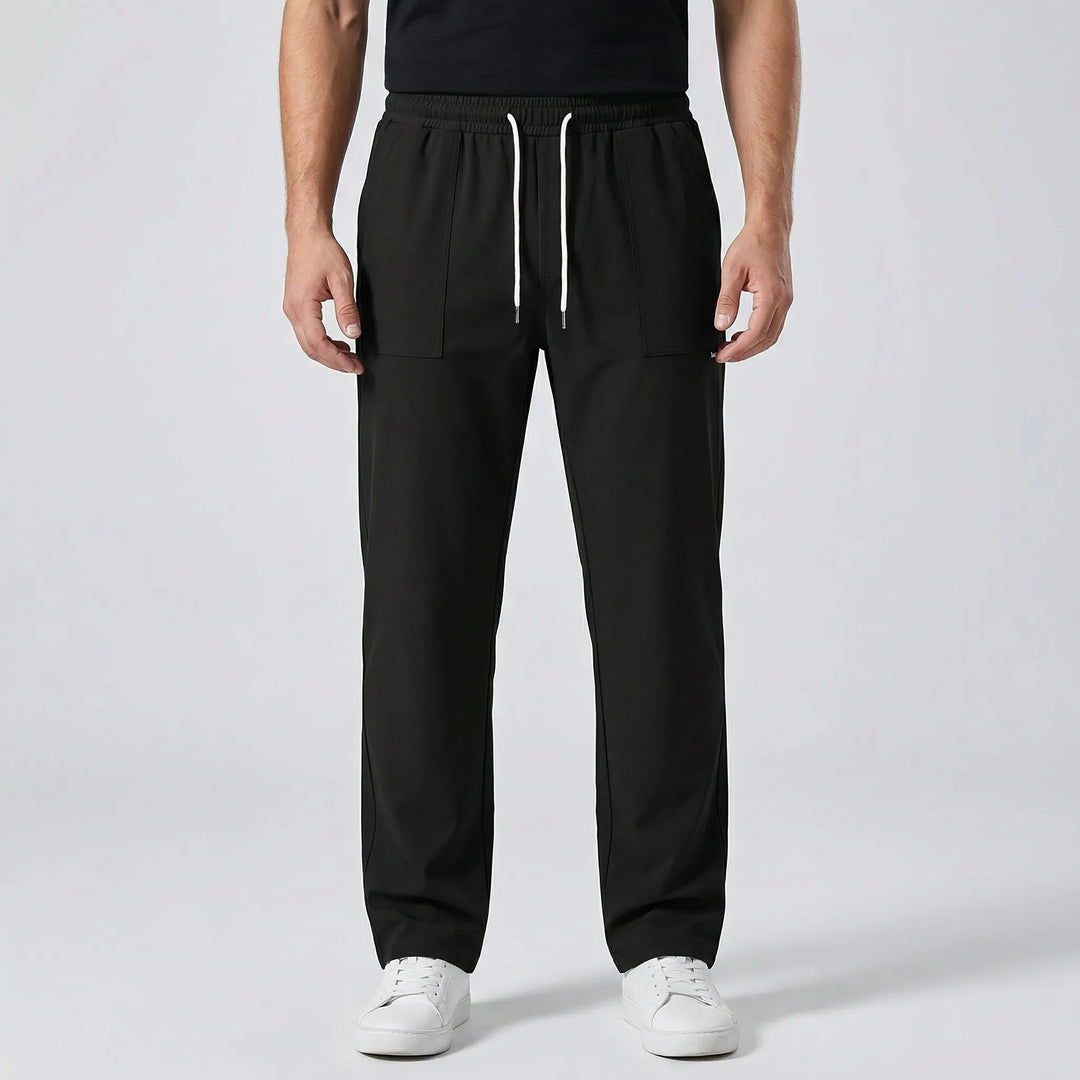Luxtrend - Pantaloni a gamba dritta con elastico in vita