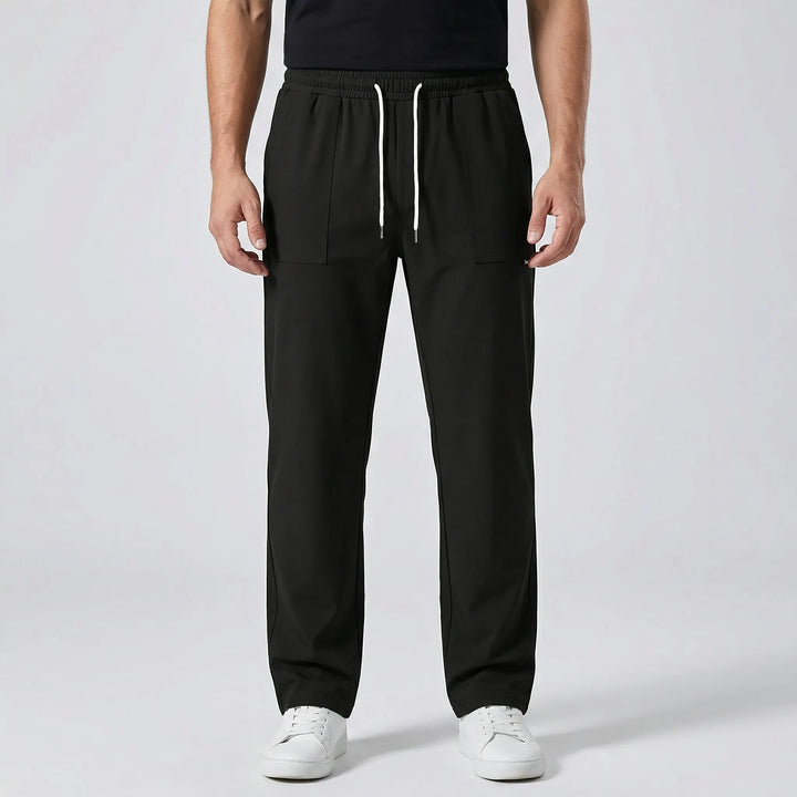 Luxtrend - Pantaloni a gamba dritta con elastico in vita