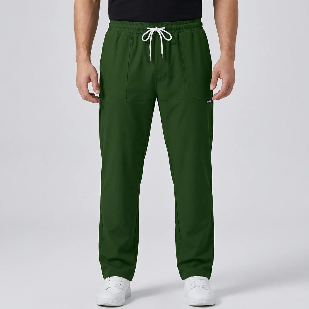 Luxtrend - Pantaloni a gamba dritta con elastico in vita