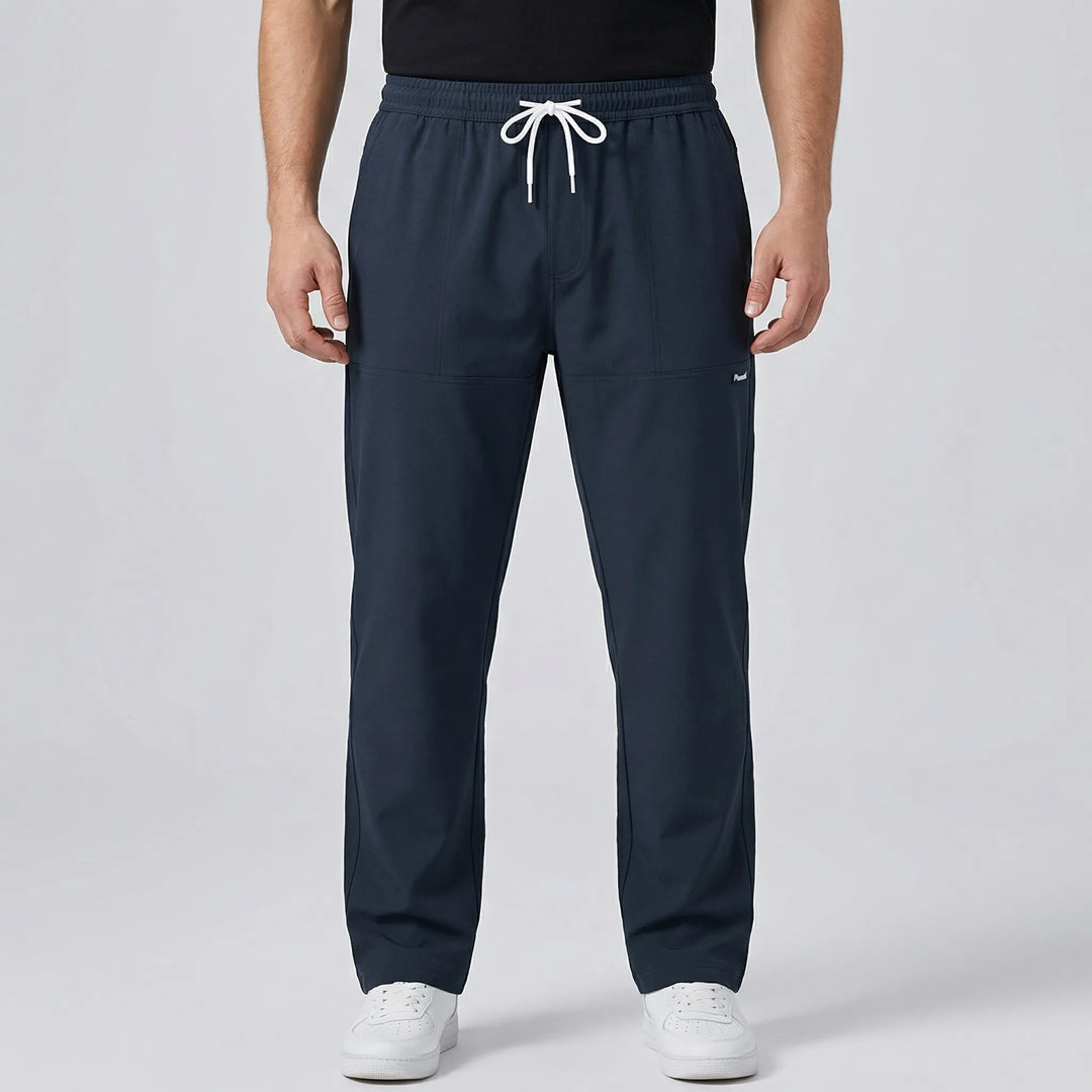 Luxtrend - Pantaloni a gamba dritta con elastico in vita