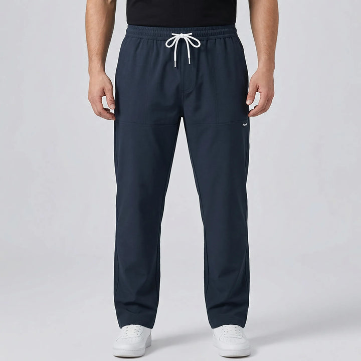 Luxtrend - Pantaloni a gamba dritta con elastico in vita