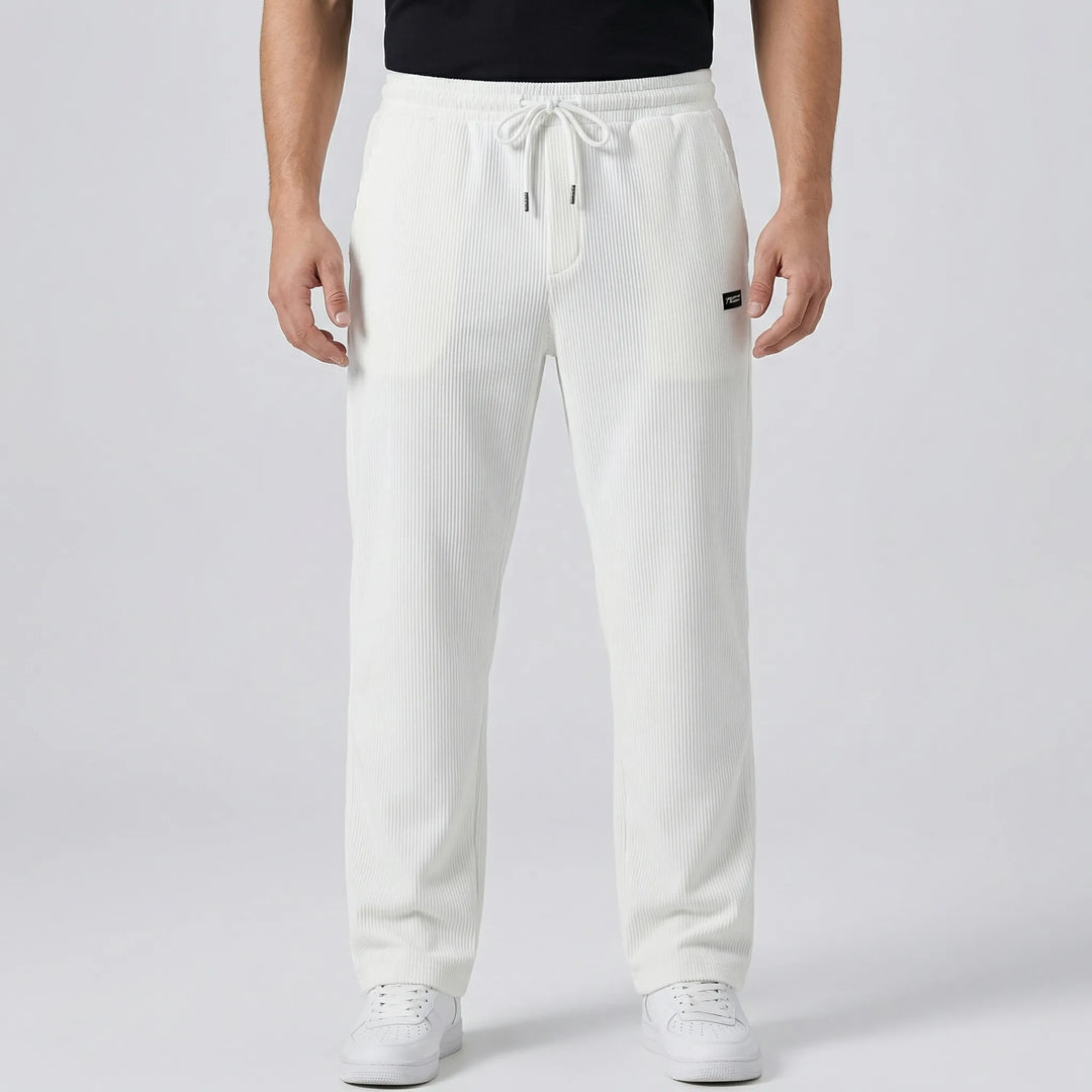 Luxtrend - Pantaloni a gamba dritta con elastico in vita