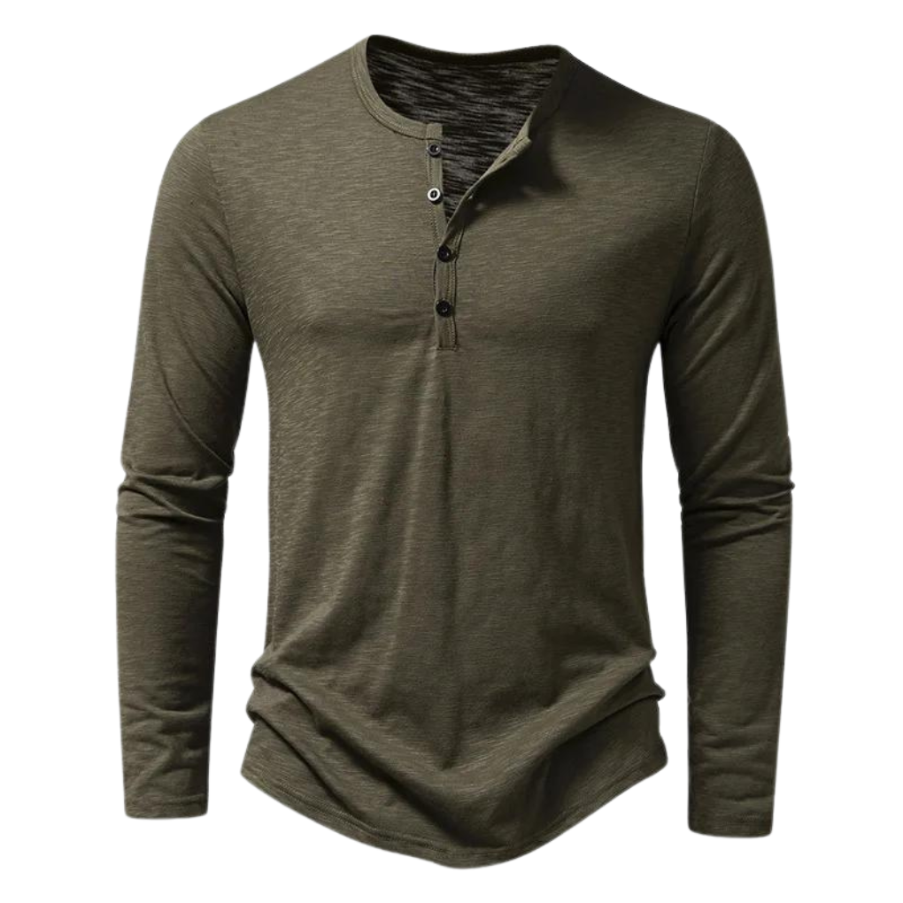 Floris - T-shirt button-down con lange mouwen
