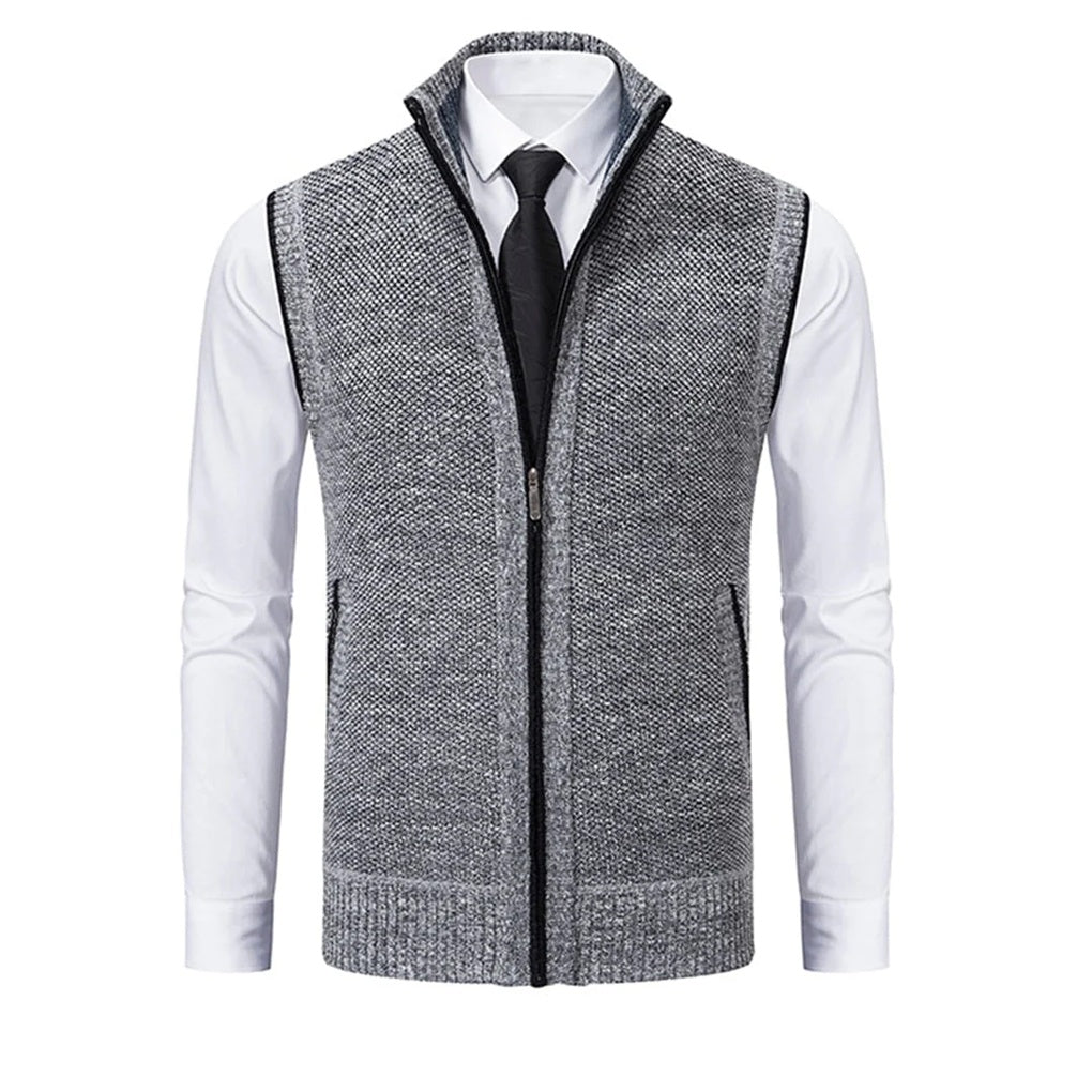Gilet Uomo Stiloso — Strato Lucido con Dettagli Raffinati