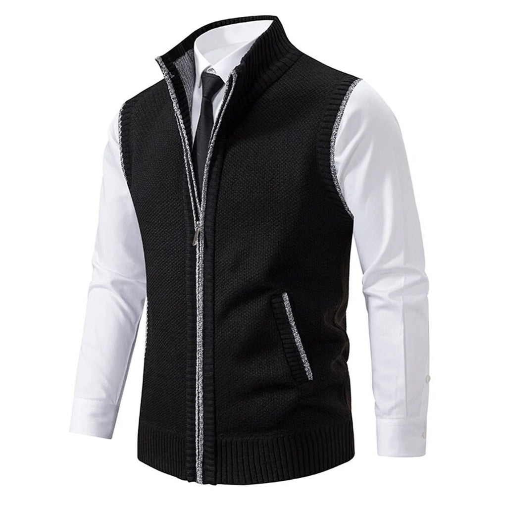 Gilet Uomo Stiloso — Strato Lucido con Dettagli Raffinati