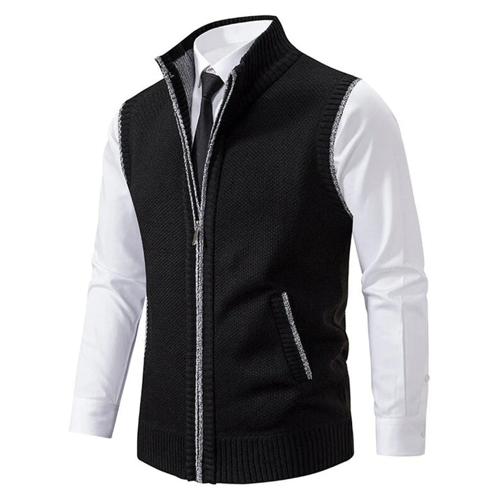 Gilet Uomo Stiloso — Strato Lucido con Dettagli Raffinati