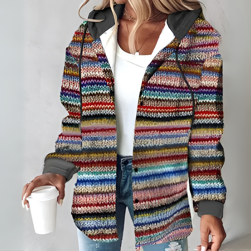Cappotto Con Cappuccio Comodo Da Donna