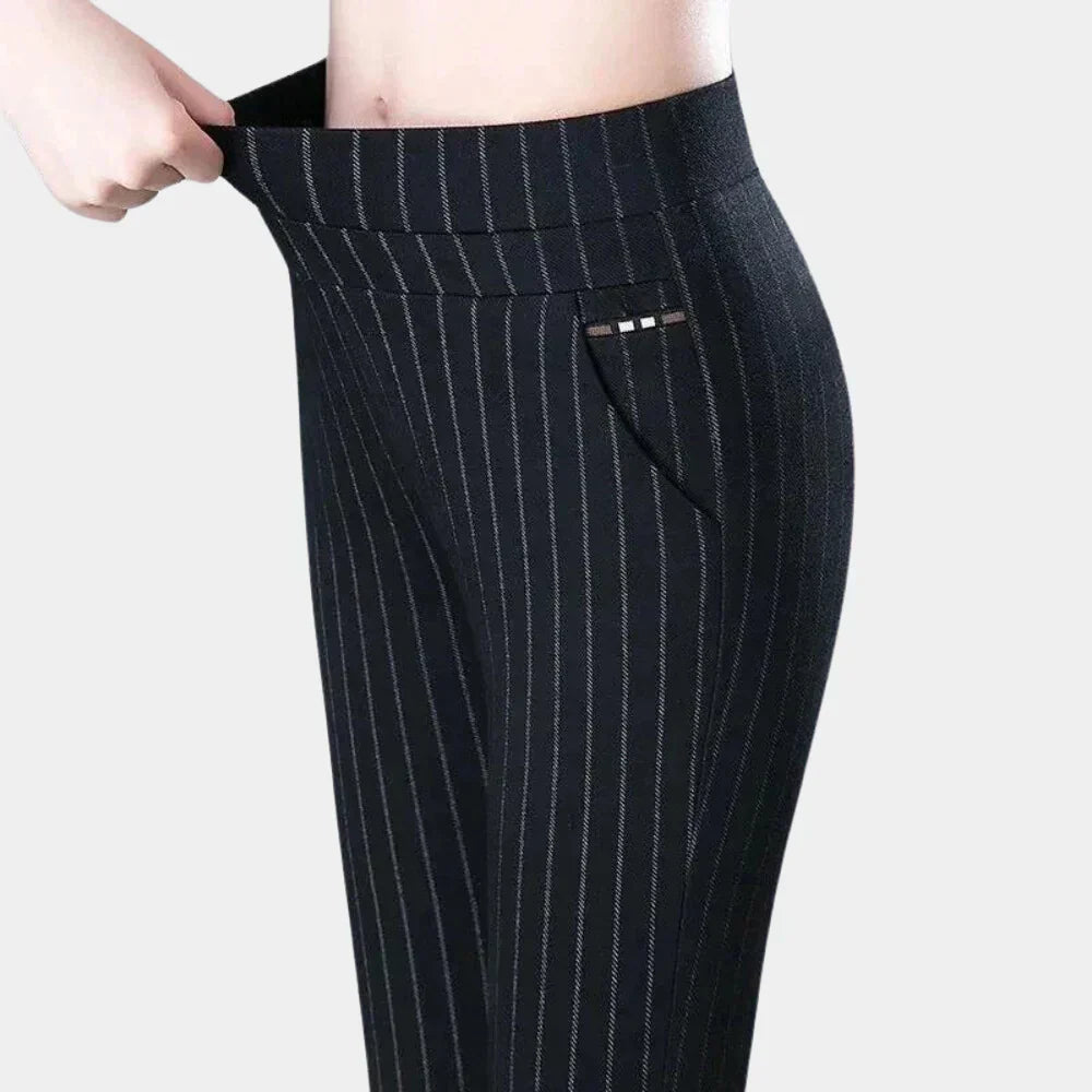 Pantaloni elasticizzati a vita alta con vestibilità comoda