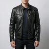 Giacca Classica Zip-Up Stile Moto per Uomini