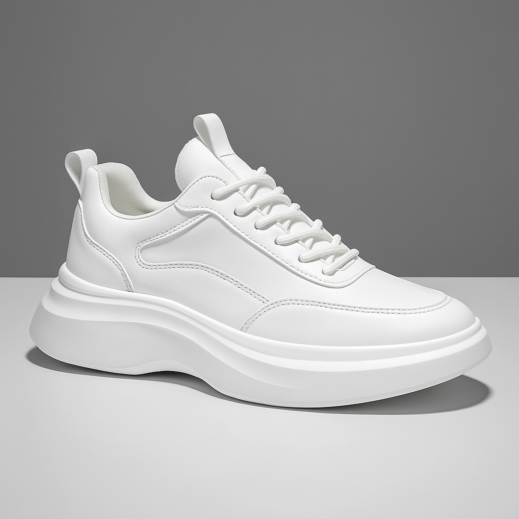 Sneakers minimal in similpelle da uomo