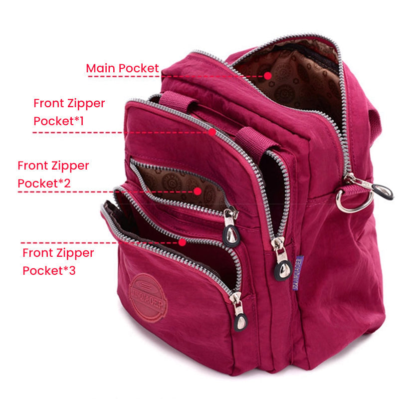 Borsa a tracolla multifunzione idrorepellente