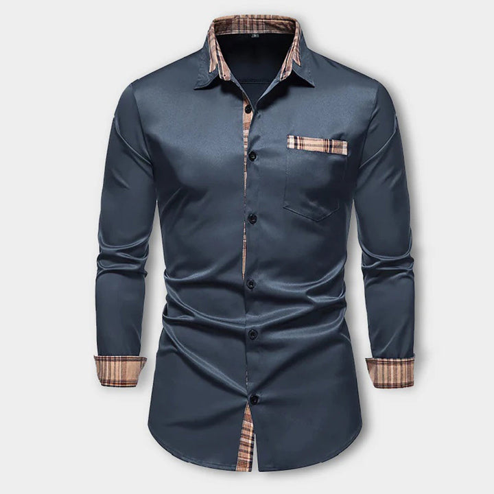 Camicia raffinata con dettagli a quadri