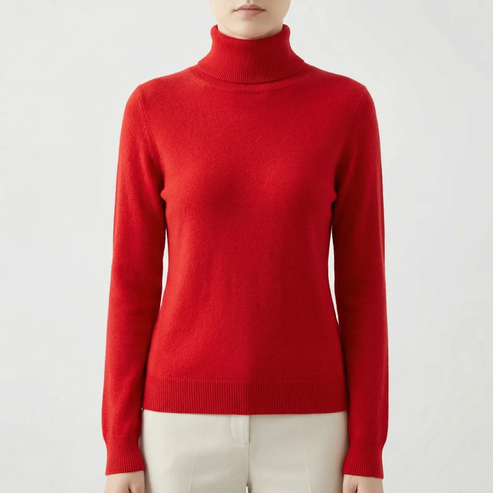 Neckova - Maglione a collo alto a maglia fine, vestibilità slim